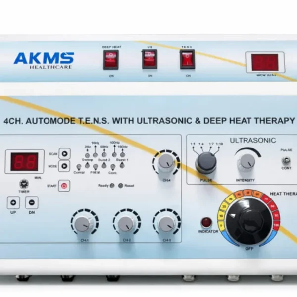 4 -Channel Automode T.E.N.S Unit with Ultrasonic & Deep Heat Therapy