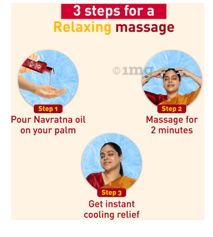 Navratna Cool Ayurvedic Oil | Relieves, Relaxes & Rejuvenates the Body, Mind & Scalp - Image 7