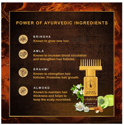 Indulekha Bringha Oil Reduces Hair Fall and Grows New Hair Oil - Image 5