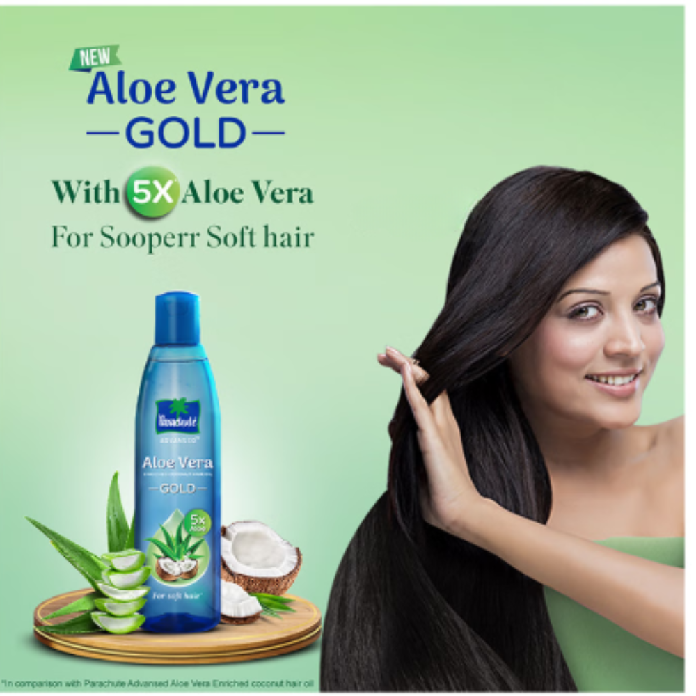 Parachute Advanced 5x Aloe Vera Enriched Coconut Hair Oil Gold | For Soft Hair - Image 7