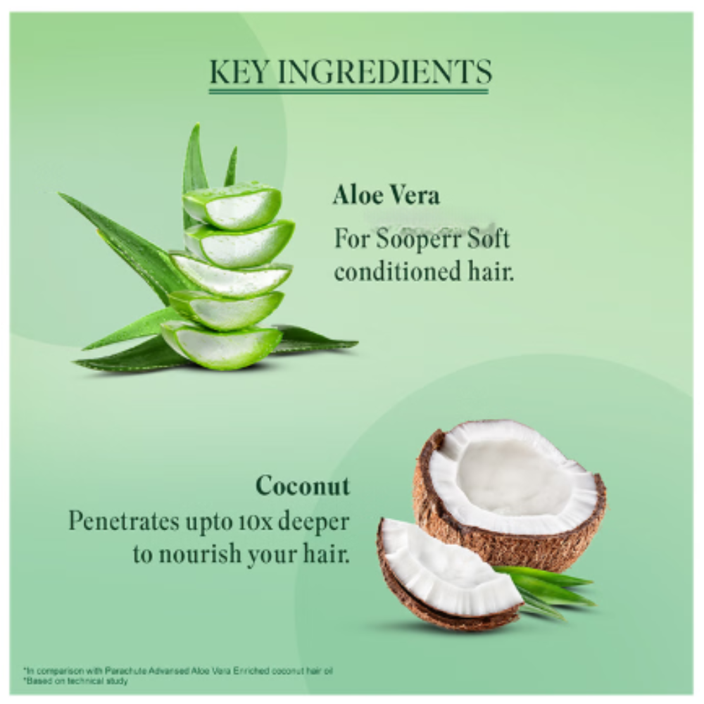 Parachute Advanced 5x Aloe Vera Enriched Coconut Hair Oil Gold | For Soft Hair - Image 6