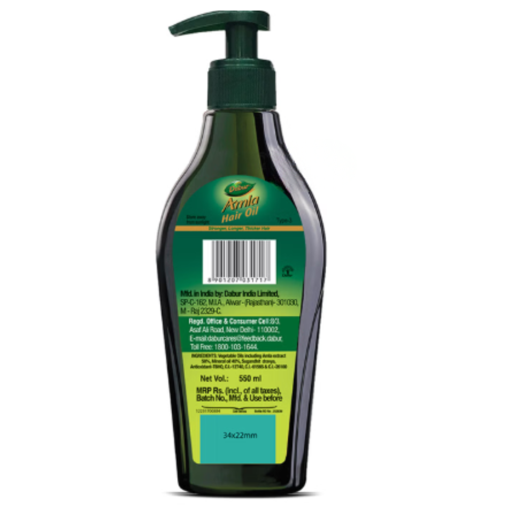 Dabur Amla Hair Oil | For Stronger, Longer & Thicker Hair - Image 2