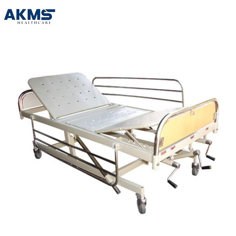 I.C.U Hospital Bed Deluxe Panel with Railing and 3 Way Movement