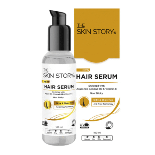 The Skin Story Hair Serum With Anti Frizz Technology & UV Protection For Silky Shiny Hair Non-Sticky