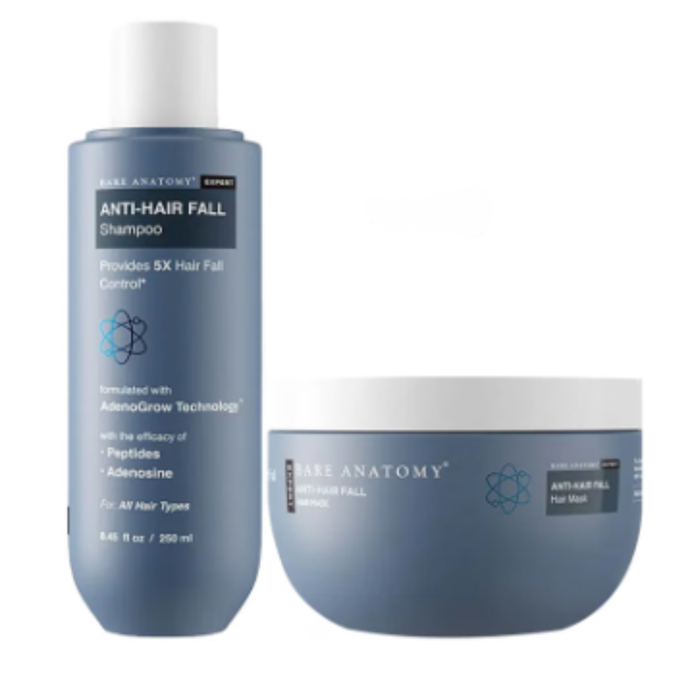 Bare Anatomy Combo Pack of Anti-Hairfall Shampoo (250ml) & Anti-Hair Fall Hair Mask (250gm)