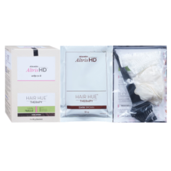 Altris HD Hair Hue Therapy | No PPD, No Ammonia & No Peroxide | Colour Dark Brown