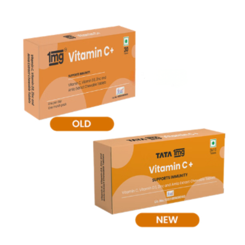 Combo Pack of Tata 1mg Turmeric Drop (30ml) & Tata 1mg Vitamin C+ Support Immunity Tablet (30) - Image 2