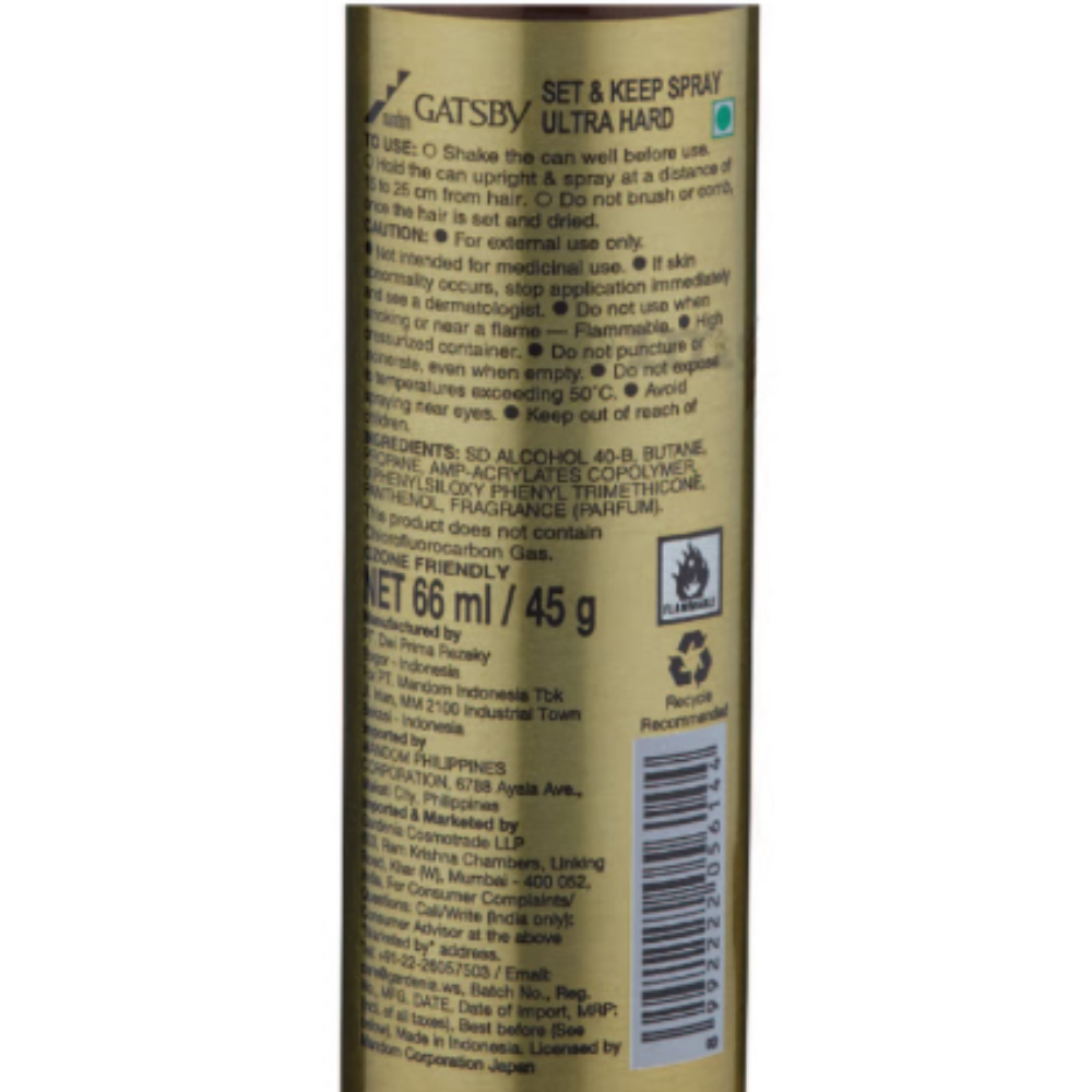 Gatsby Set & Keep Hair Spray Ultra Hard - Image 5
