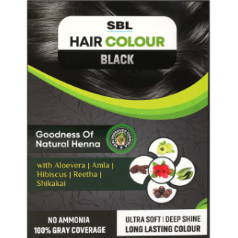 SBL Hair Colour 12 Sachets Black