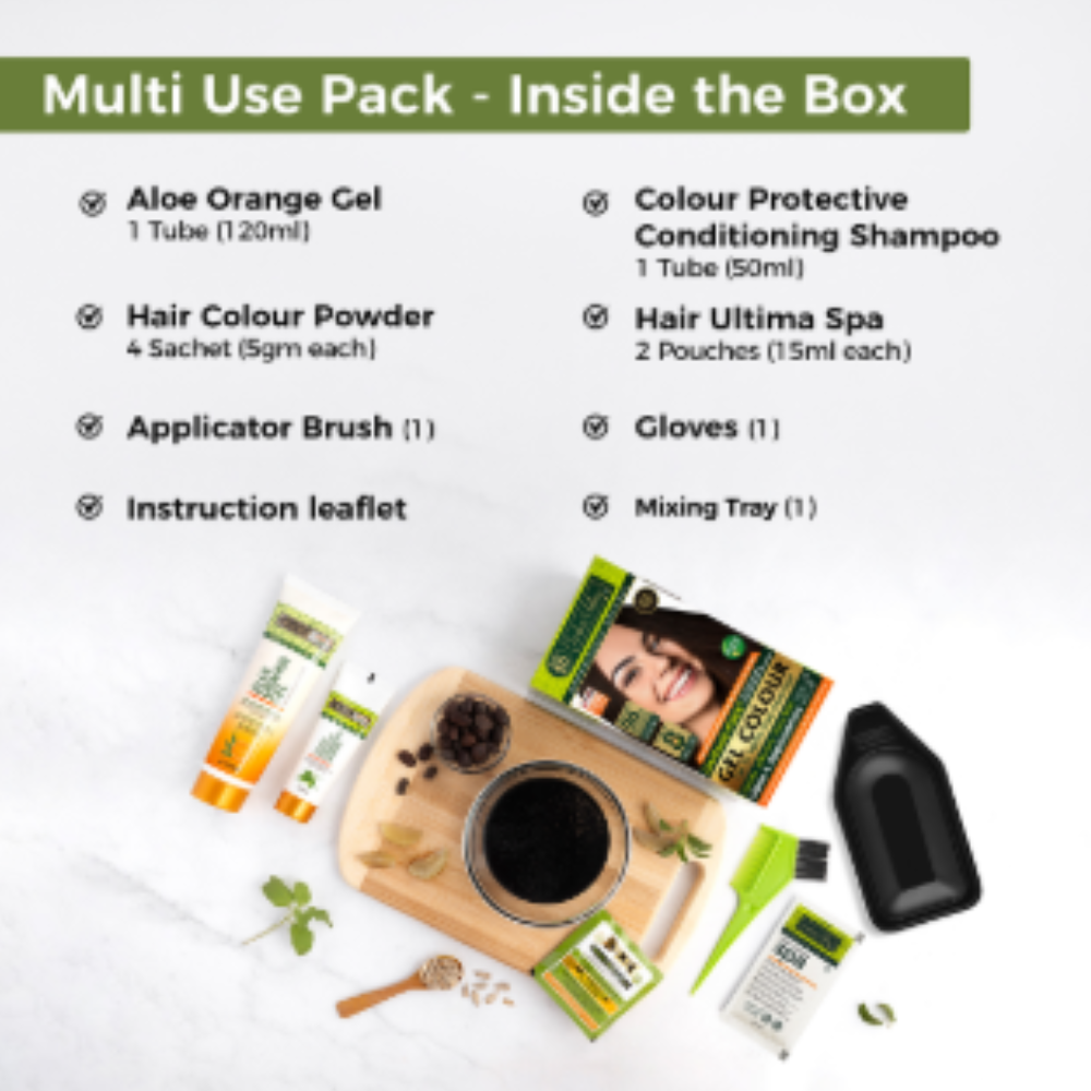 Indus Valley Organically Natural Hair Colour Gel | No Ammonia | Dark Brown - Image 5