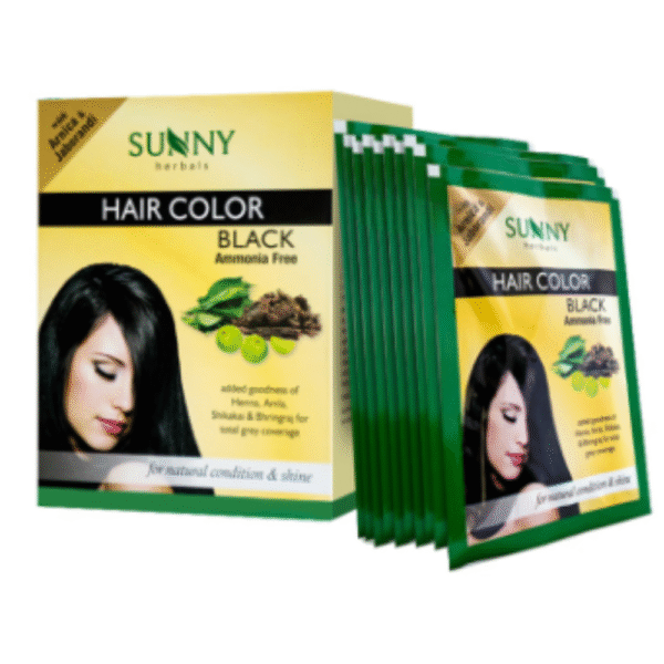 Sunny Herbals Hair Color 12 Sachets Black