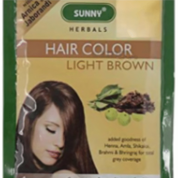 Sunny Herbals Hair Color 12 Sachets Light Brown