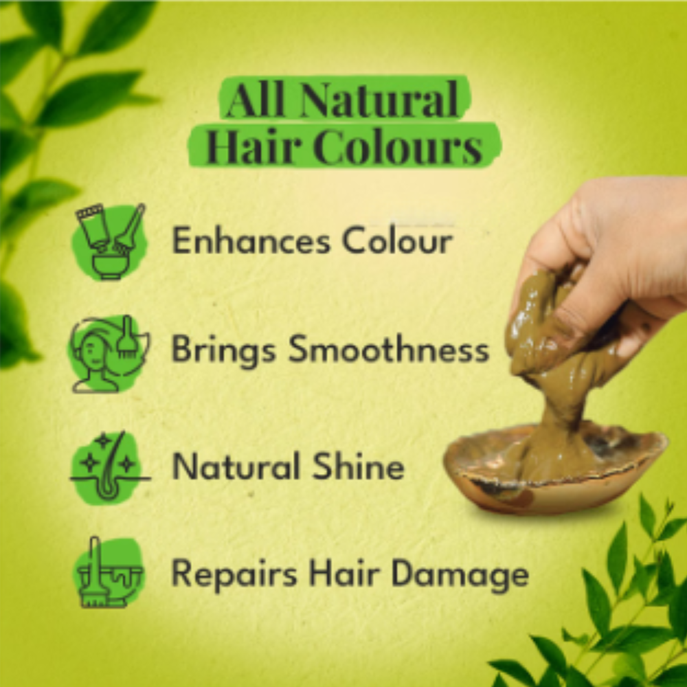 Veda Natural Hair Colours Heena & Indigo (250gm Each) - Image 4