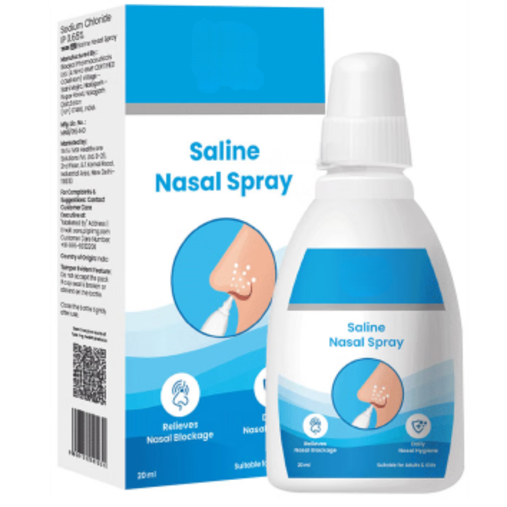 Saline Nasal Spray to Clears Nasal Congestion, Moisturise Passages & Daily Cleansing