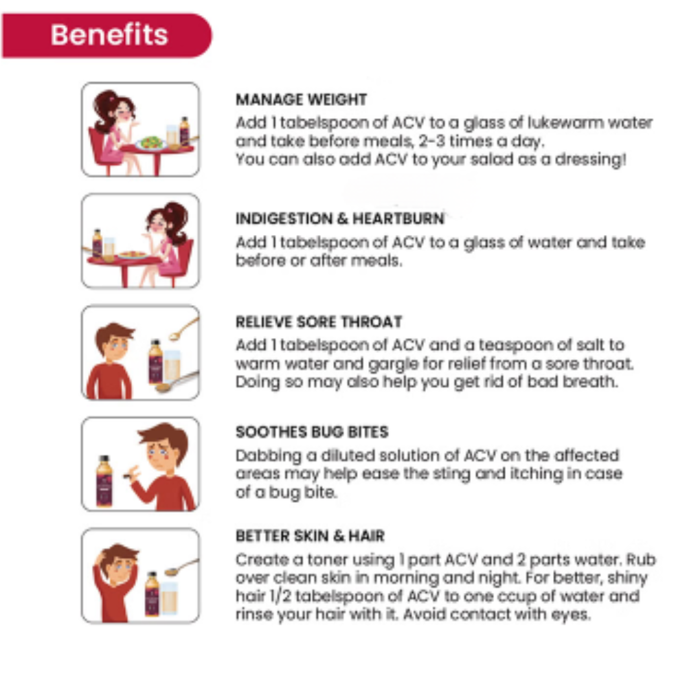 Organic Apple Cider Vinegar (500ml Each) ACV with “Mother of Vinegar” | Healthy Weight & Wellbeing - Image 6