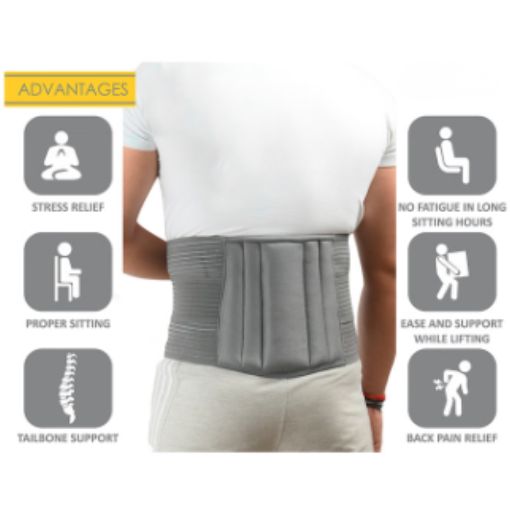 Lumbar Sacral Belt for Back Pain XXL Grey - Image 3