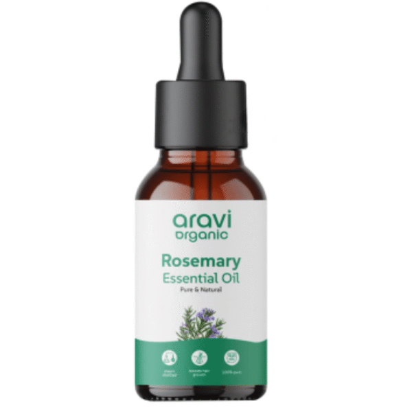 Aravi Organic Pure Rosemary Essential Oil for Hair Growth, Hair Nourishment & Skin Care