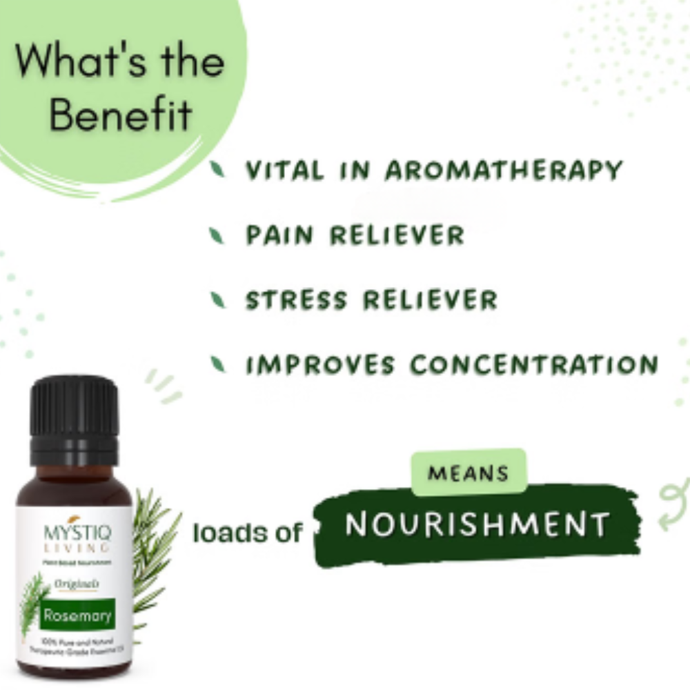 Mystiq Living Rosemary Essential Oil 100% Pure Therapeutic Grade - Image 4