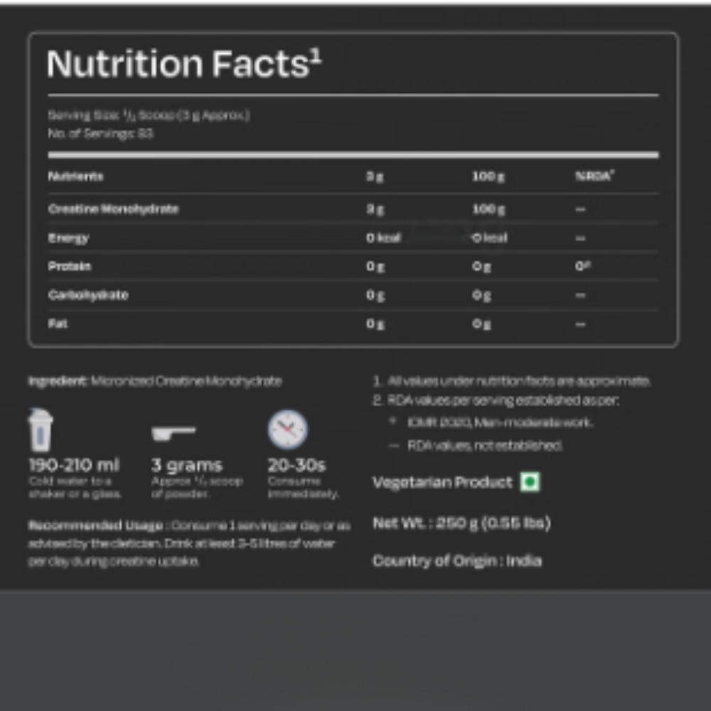 Nutrabay Creatine Monohydrate Amino Acid | Powder for Strength & Absorption | No Added Sugar | Unflavoured Unflavoured - Image 2