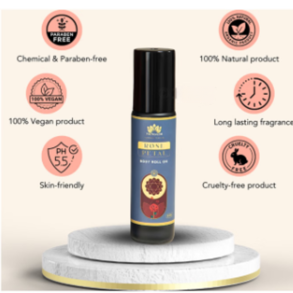 Vrinda Rose Aromatic Oil Roll On - Image 4