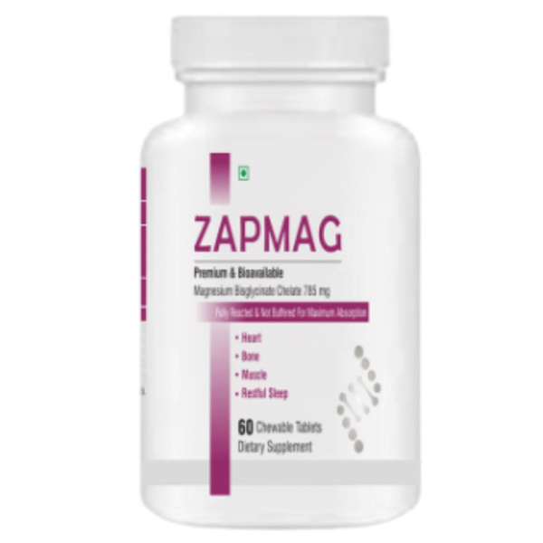 Friska Zapmag with Magnesium Bisglycinate Chelate 785mg for Heart, Bones, Muscles & Sleep Support Chewable Tablet