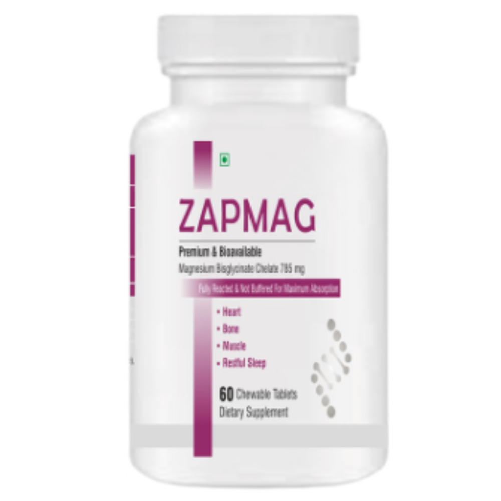Friska Zapmag with Magnesium Bisglycinate Chelate 785mg for Heart, Bones, Muscles & Sleep Support Chewable Tablet