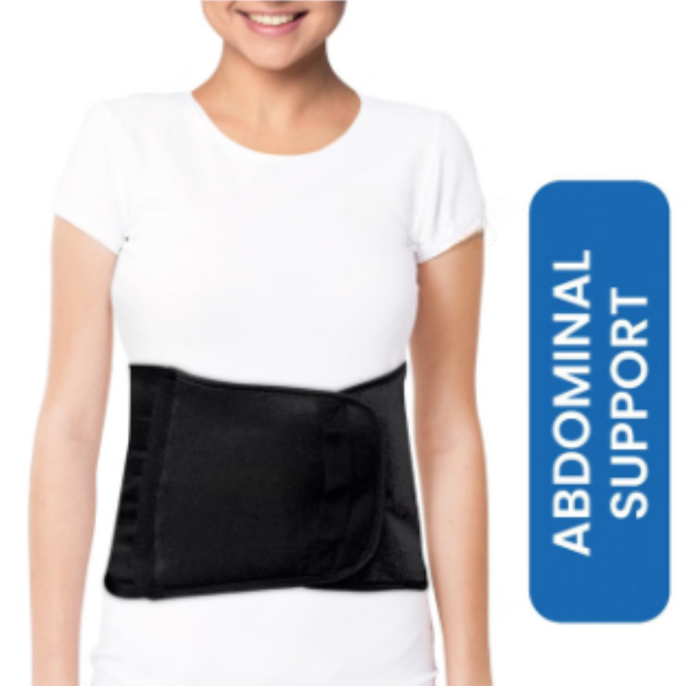 Abdominal Belt Black, Abdominal Support for post Delivery, Slimming Waist, and Lower Back Pain Universal