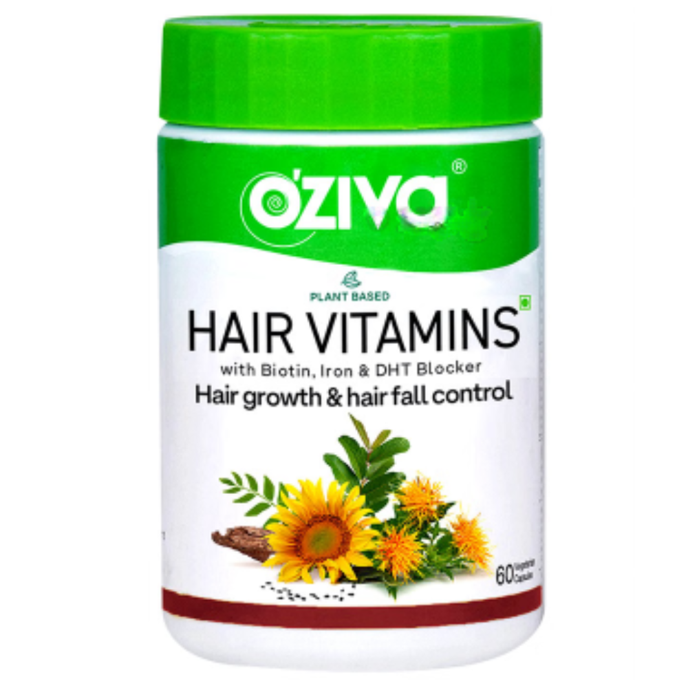 Oziva Hair Vitamins with DHT Blocker & Omega 3 | Vegetarian Capsule for Better Hair Growth & Hair Fall Control